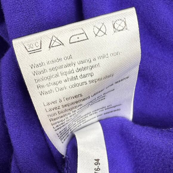 Seraphine Maternity Women's Geometric Knit Maternity Nursing Wrap Dress 8 Purple - Picture 11 of 15